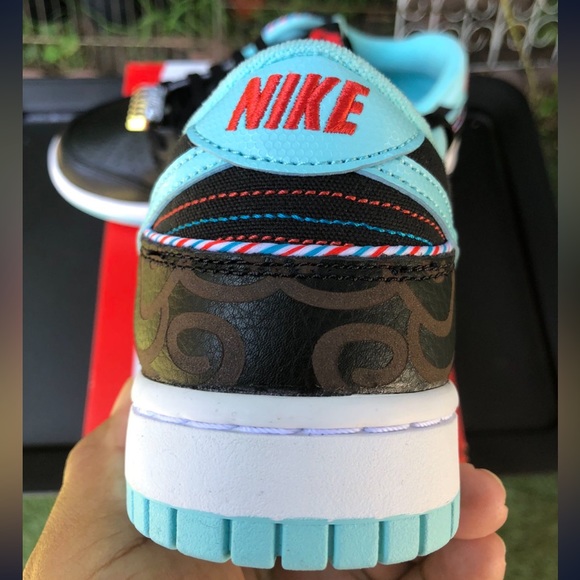 Nike Dunk Low SE “Barber Shop Black” Size 7Y/ 8.5 Women - Picture 6 of 6